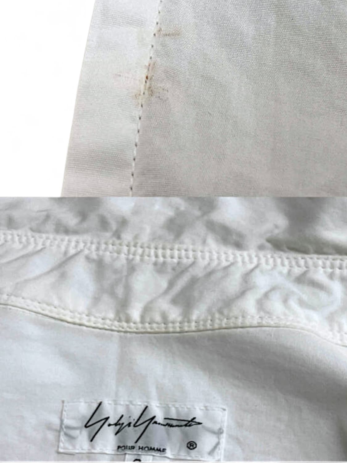 요지 야마모토 뿌르옴므 화이트 오버 셔츠 상품이미지8