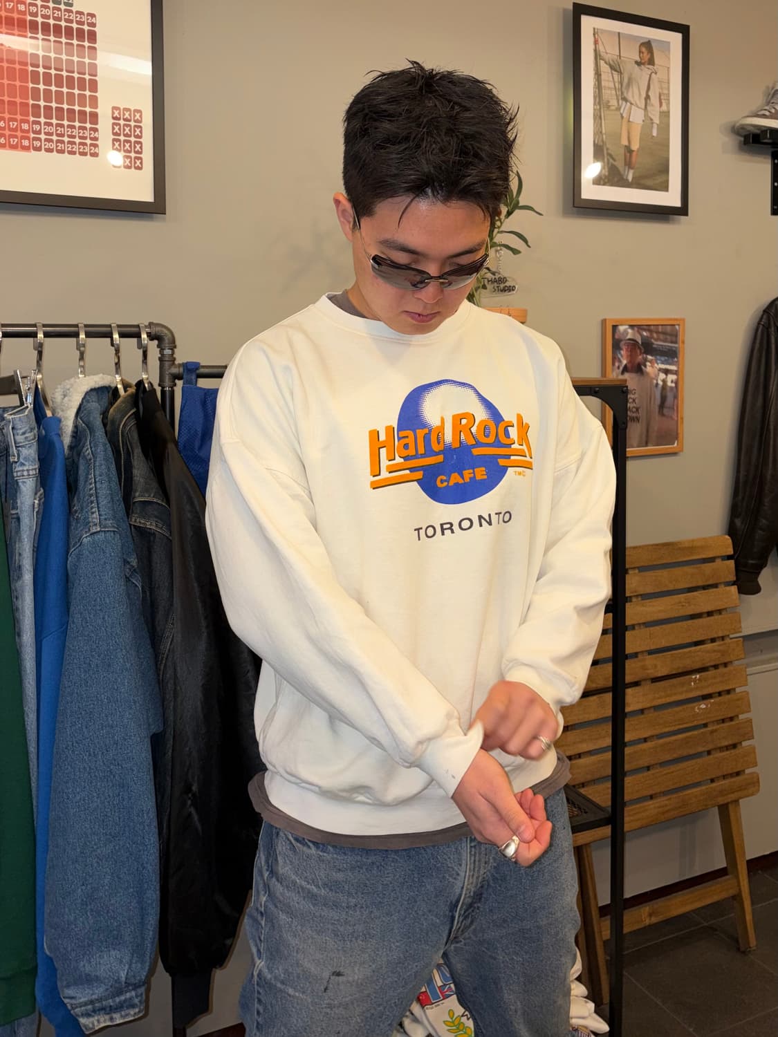 80’s Hard Rock Canada logo print sweats 상품이미지1