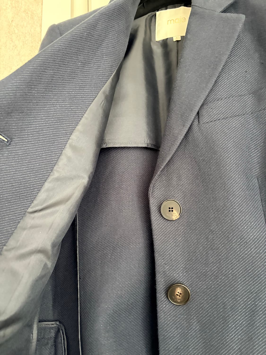 마쥬 네이비 싱글버튼 쟈켓 상품이미지4