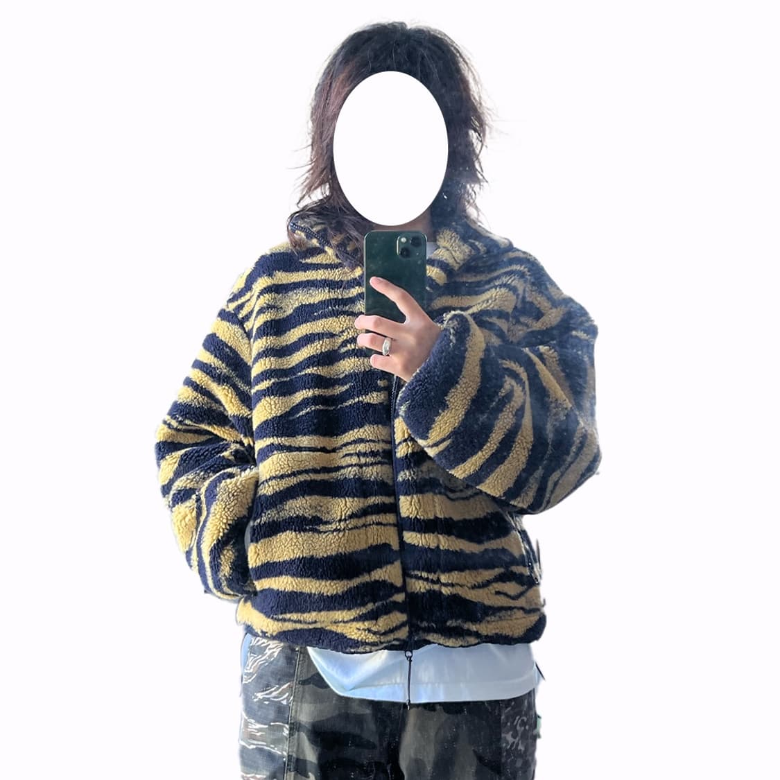 타이거 프린트 후리스 자켓  상품이미지4