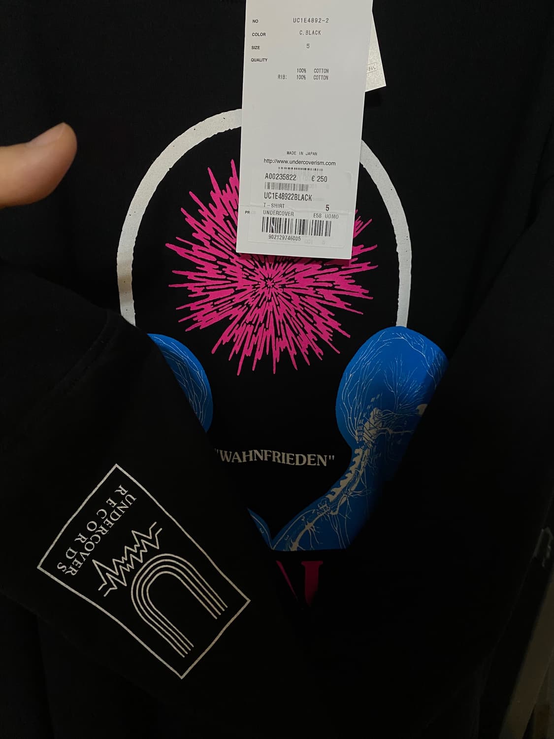 [5 사이즈] 언더커버 레코드 클라우스 (klaus) 긴팔 티셔츠 블랙 상품이미지4