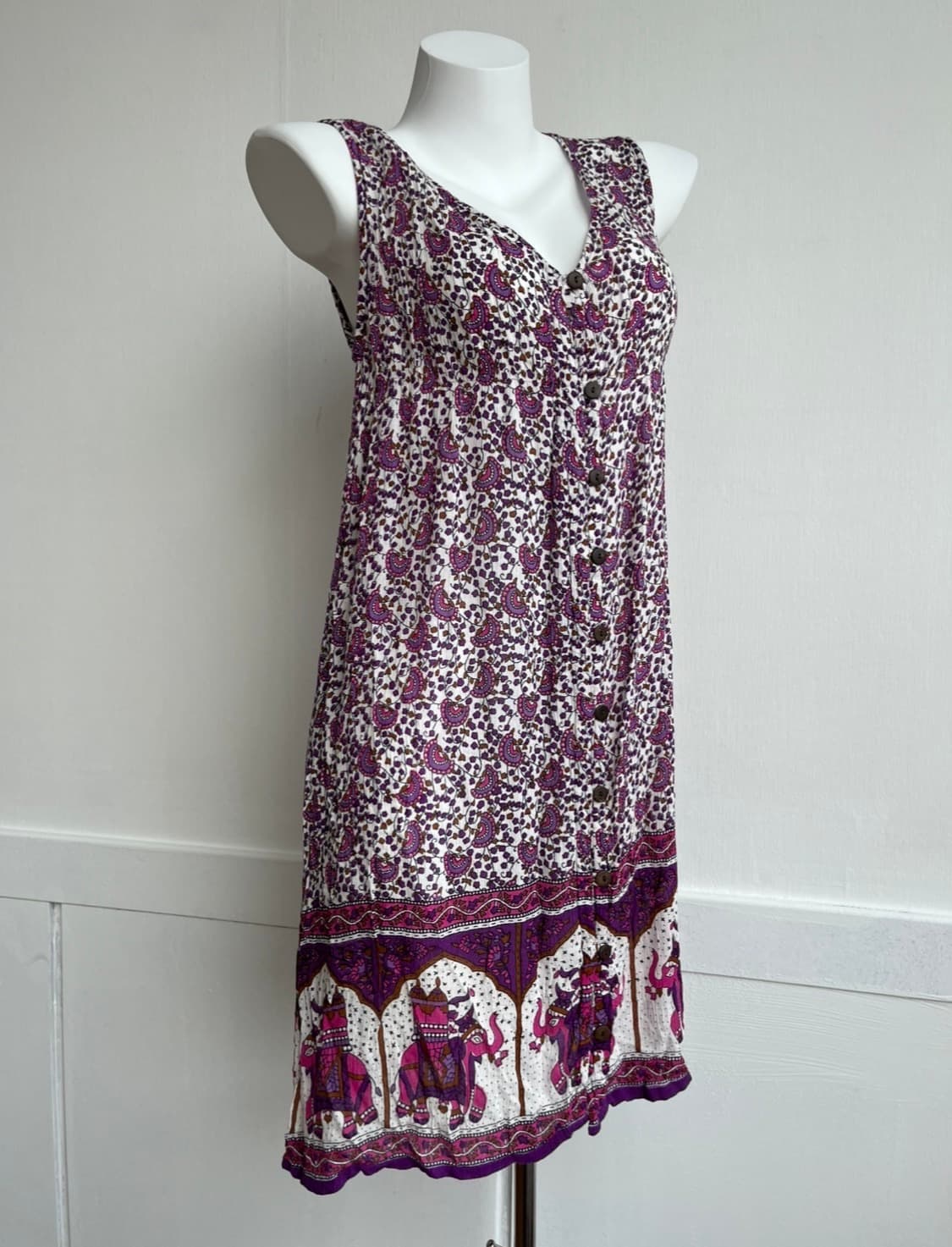 MALAIKA 에스닉 코끼리 보더 페이즐리 원피스 상품이미지1