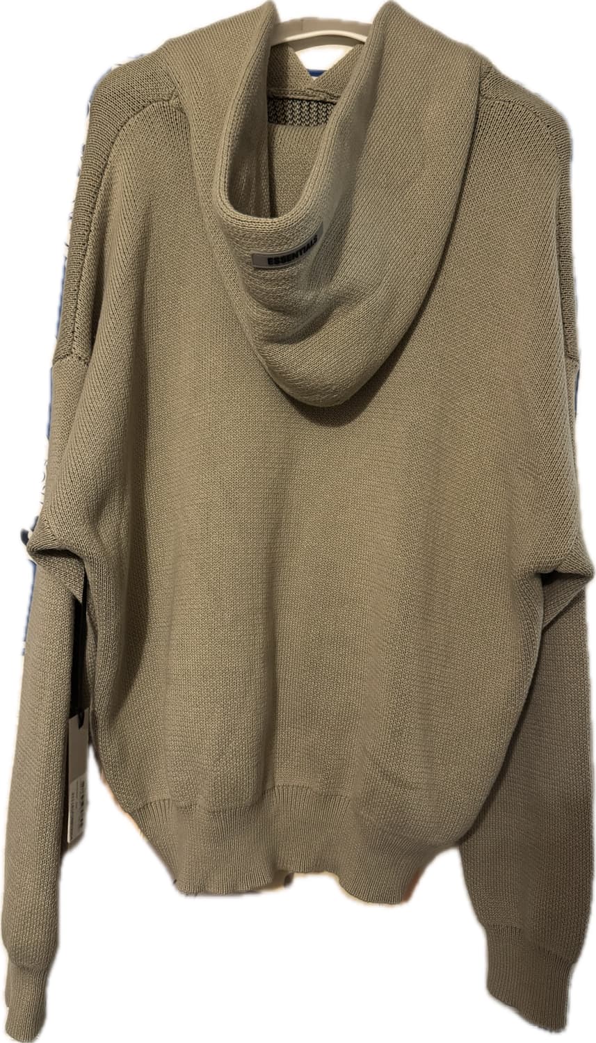 에센셜 피오갓 니트 후드 토프 타우페 L 택달린 새제품 상품이미지3