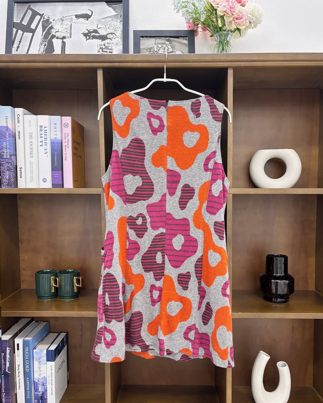 nuovo quaranta 빈티지 컬러 믹스 호피 원피스 상품이미지5