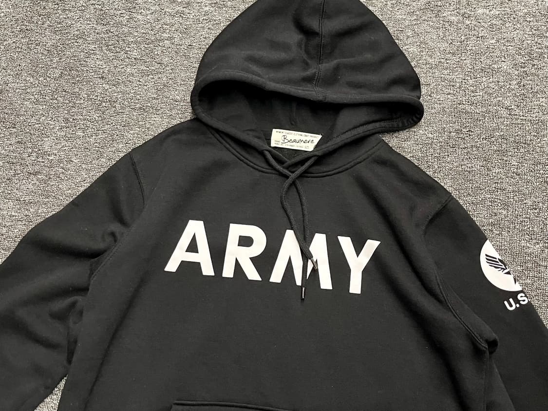 [100] 뷰메르 Beaumere ARMY 후드티 블랙 L  상품이미지2