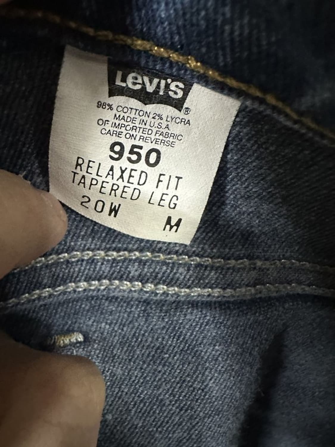 [20WM] LEVI'S 리바이스950 90s USA 오렌지탭 빈티지 상품이미지5