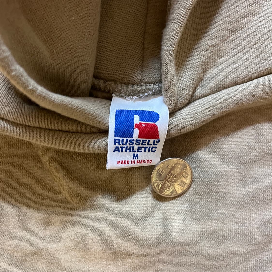 [M] 90s 빈티지 러셀 후드 베이지 상품이미지3