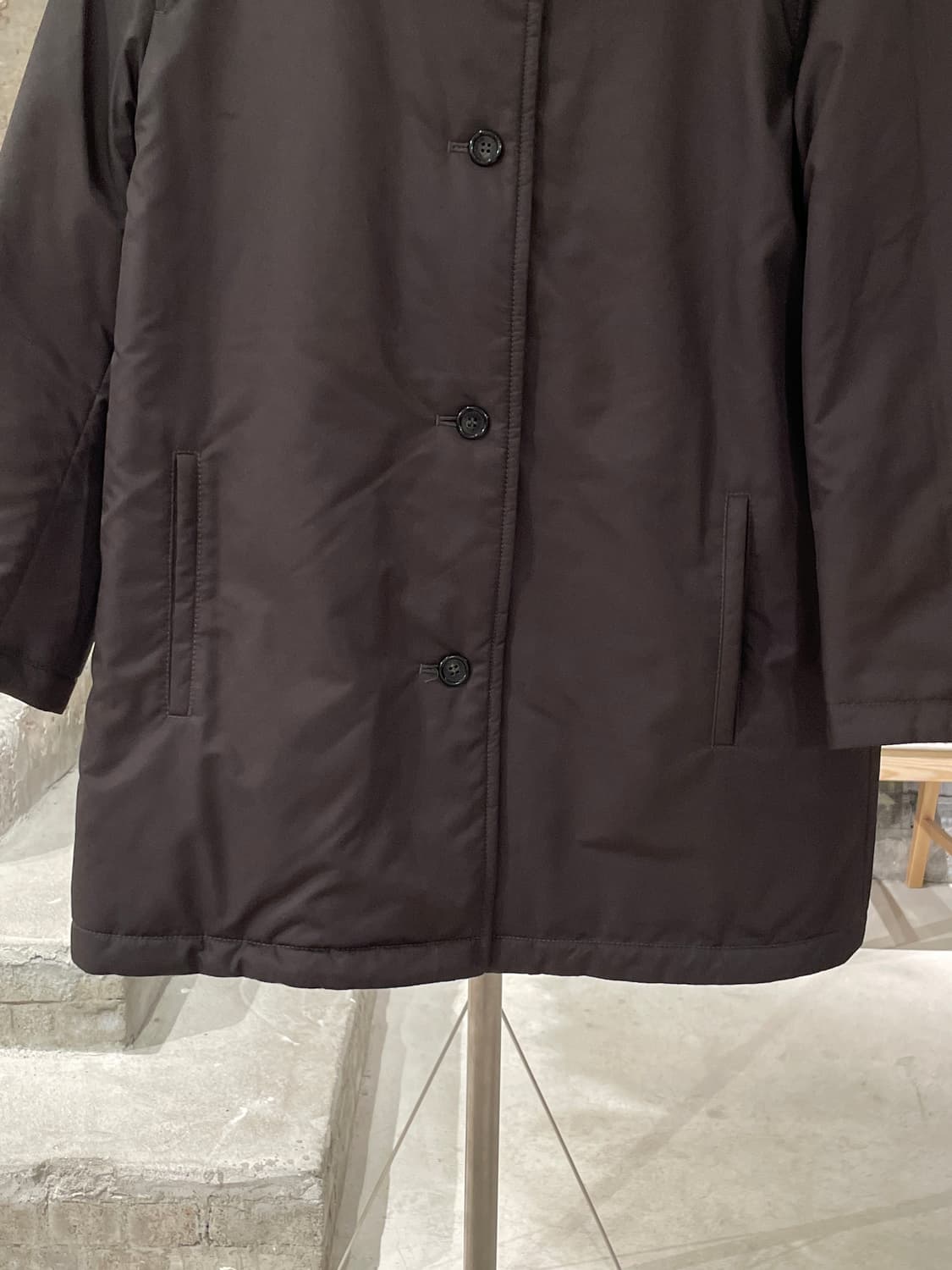 버버리 그린 앤 카키 노바체크 리버시블 폴리 울 버튼 자켓 상품이미지7