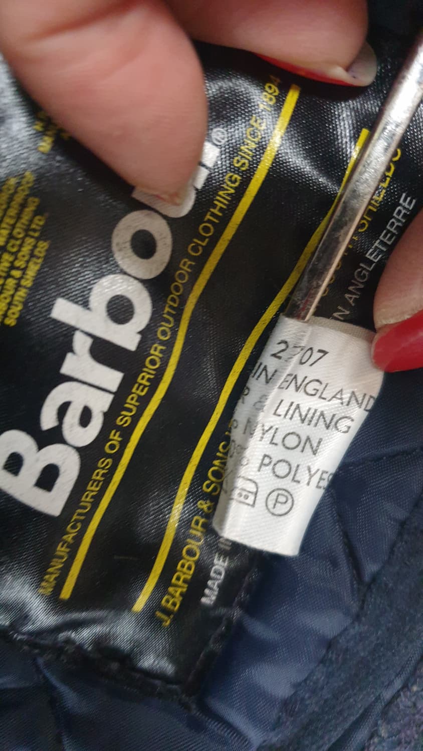 바버 퀼팅 자켓 네이비 XXL 상품이미지8