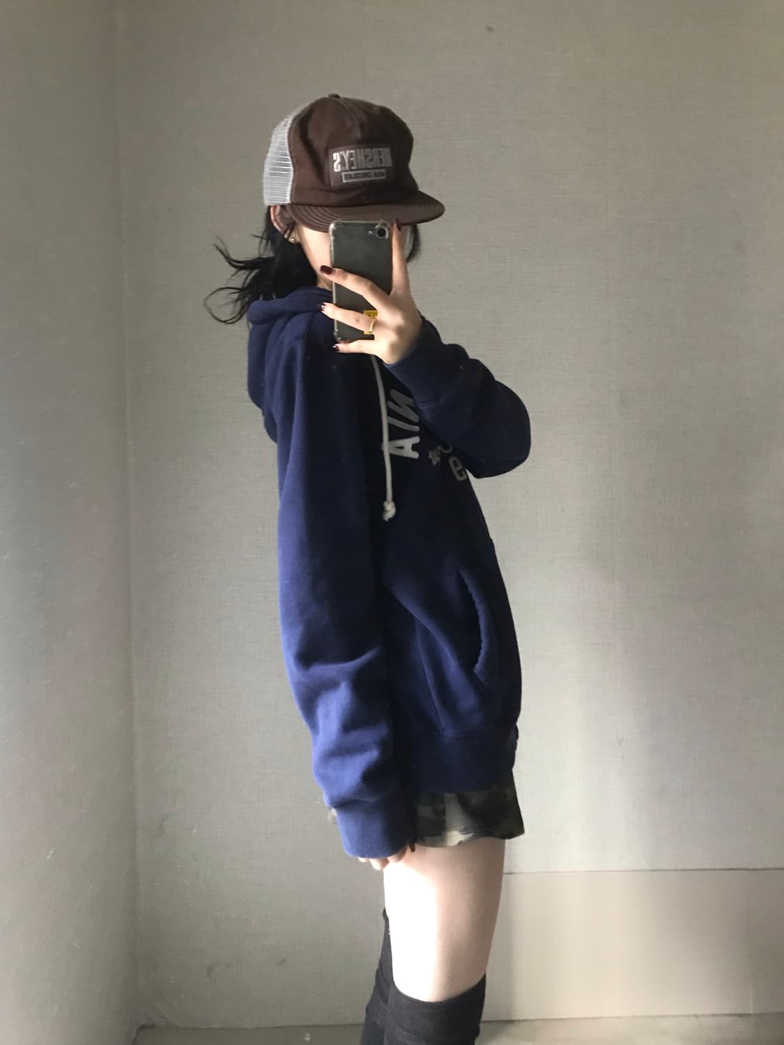 후아유 네이비 후드집업 상품이미지2