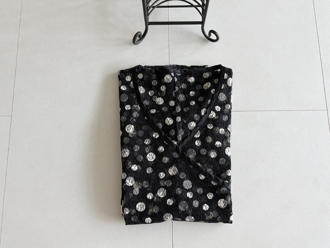 dot lace sheer top 상품이미지7