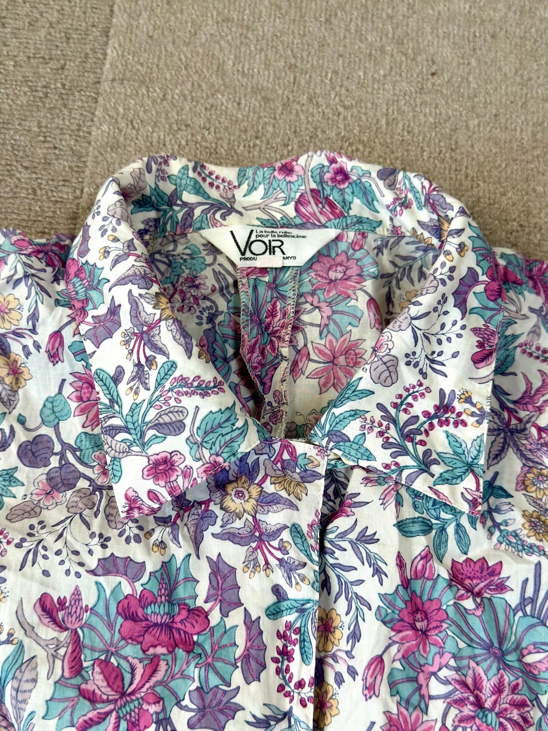 빈티지 플로럴 셔츠 원피스 / 레트로 코튼 원피스 상품이미지3