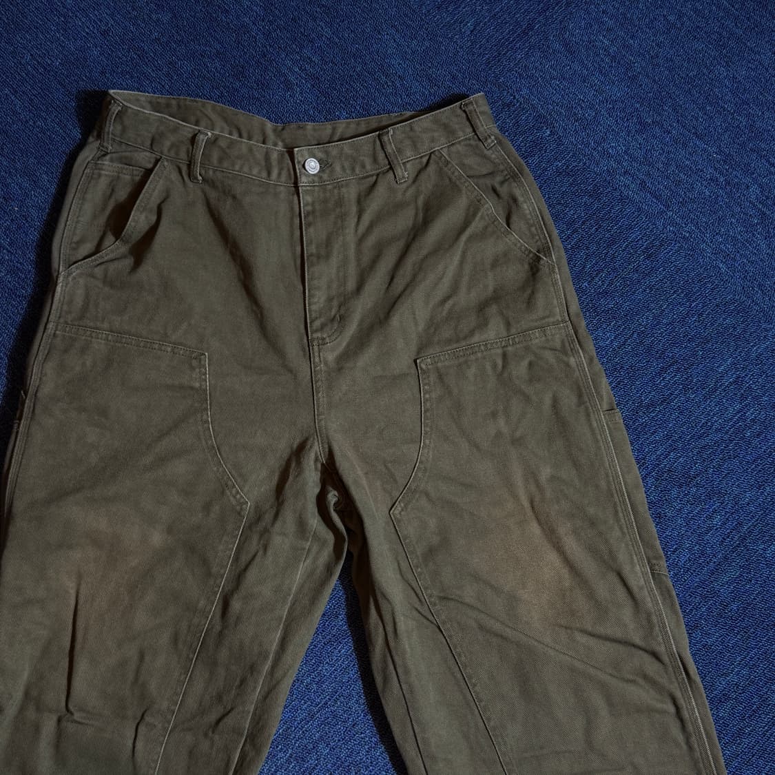 빈티지 카키 코튼팬츠  상품이미지2