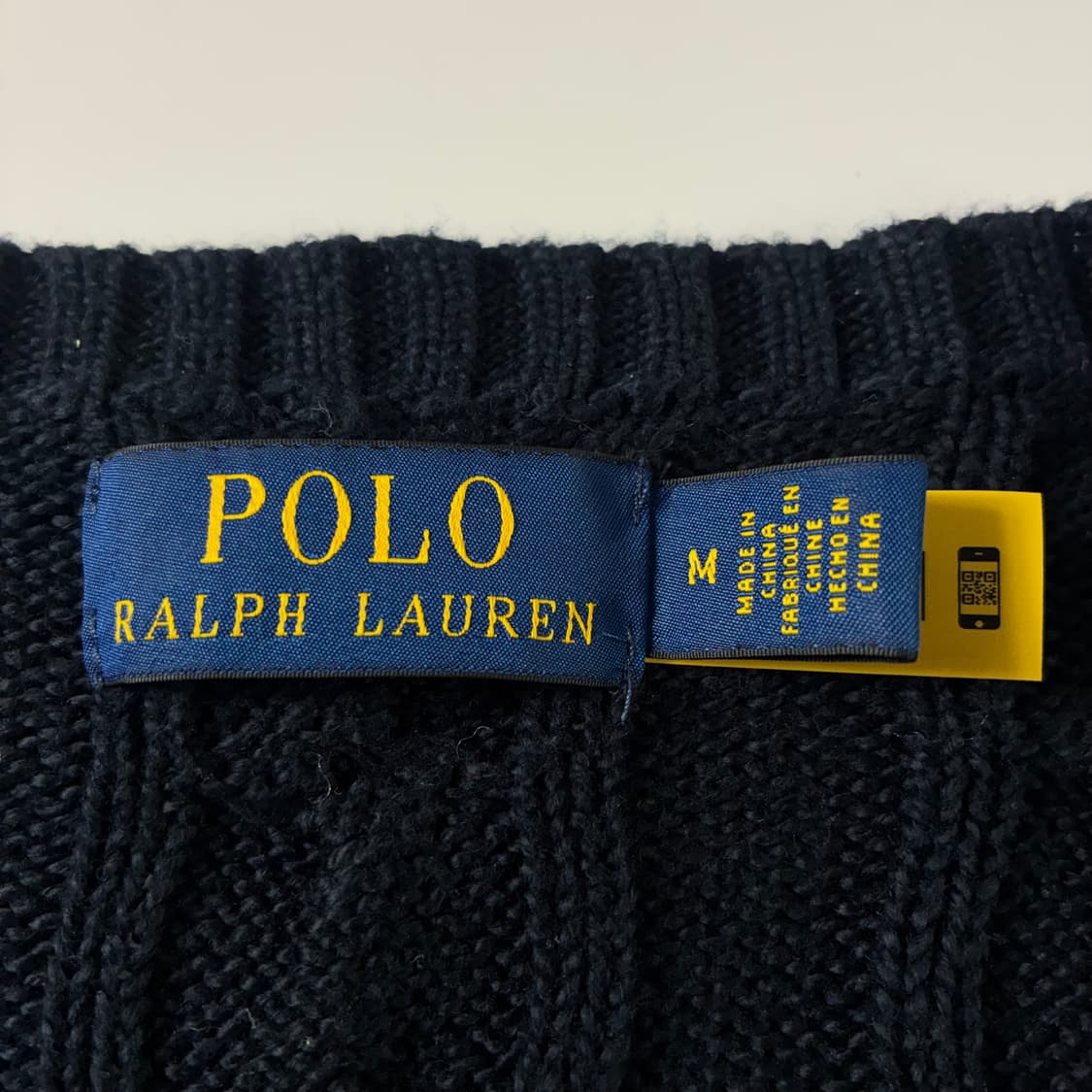 Polo  폴로 랄프로렌 신형 자수 코튼 네이비 꽈배기 니트  상품이미지4