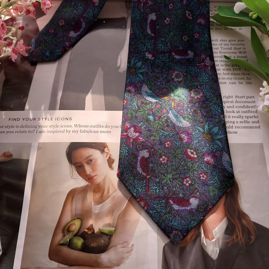 리버티 실크 그린 패턴 넥타이 9.2cm A+등급 K1716
 상품이미지6