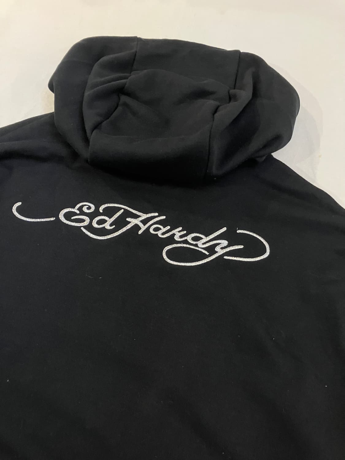 에드하디 백로고 y2k 후드집업 블랙 상품이미지2