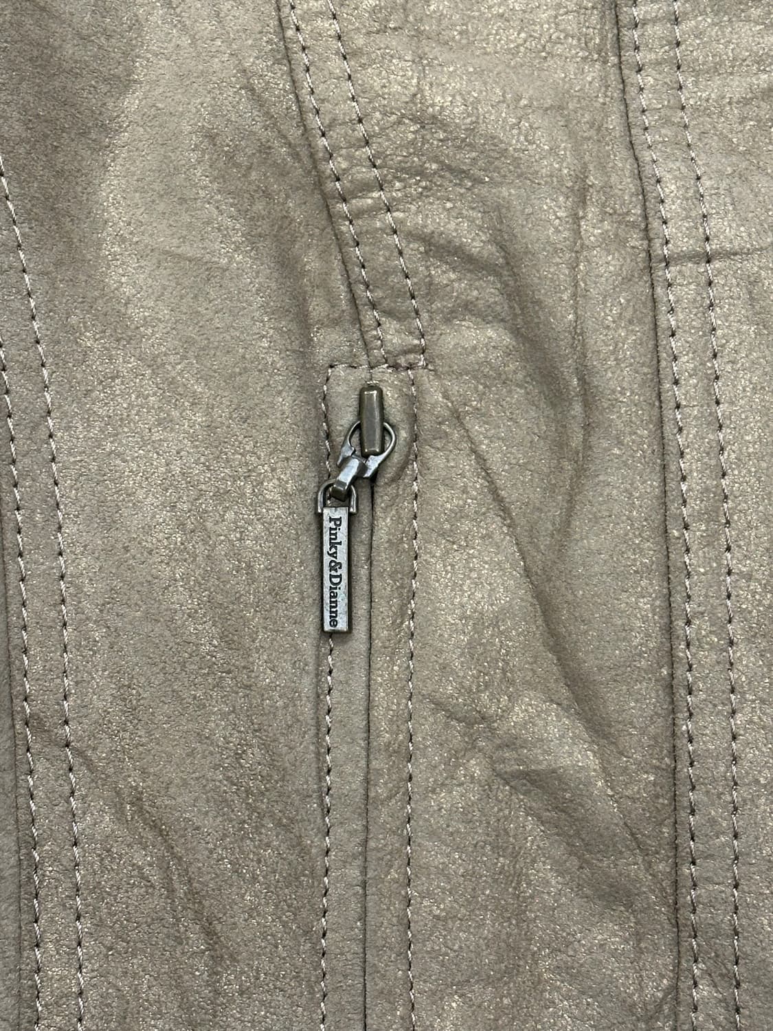 38)Pinky&Dianne 여성 버클 베이지 가죽자켓 상품이미지2