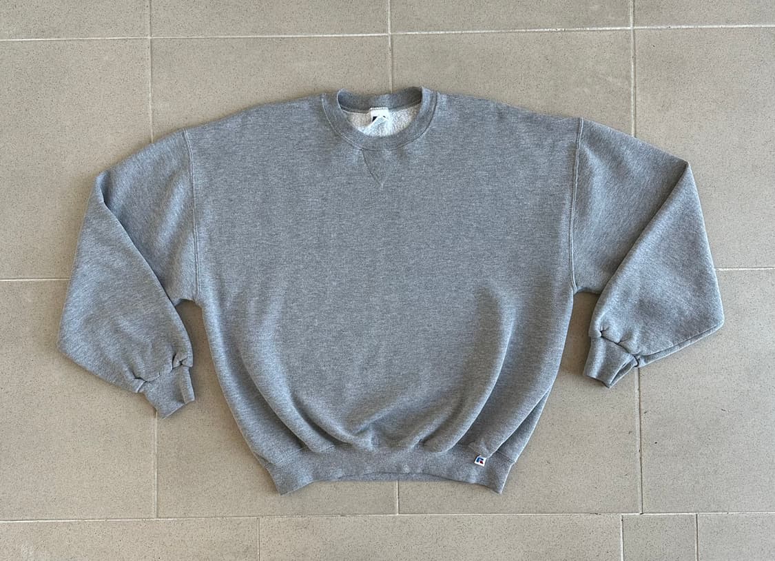 90s 빈티지 러셀 스웻셔츠 그레이 XL 상품이미지1