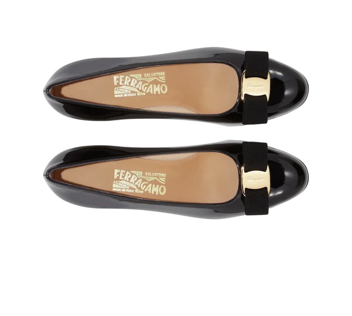 Ferragamo 바라 보우 펌프 슈 블랙 상품이미지1