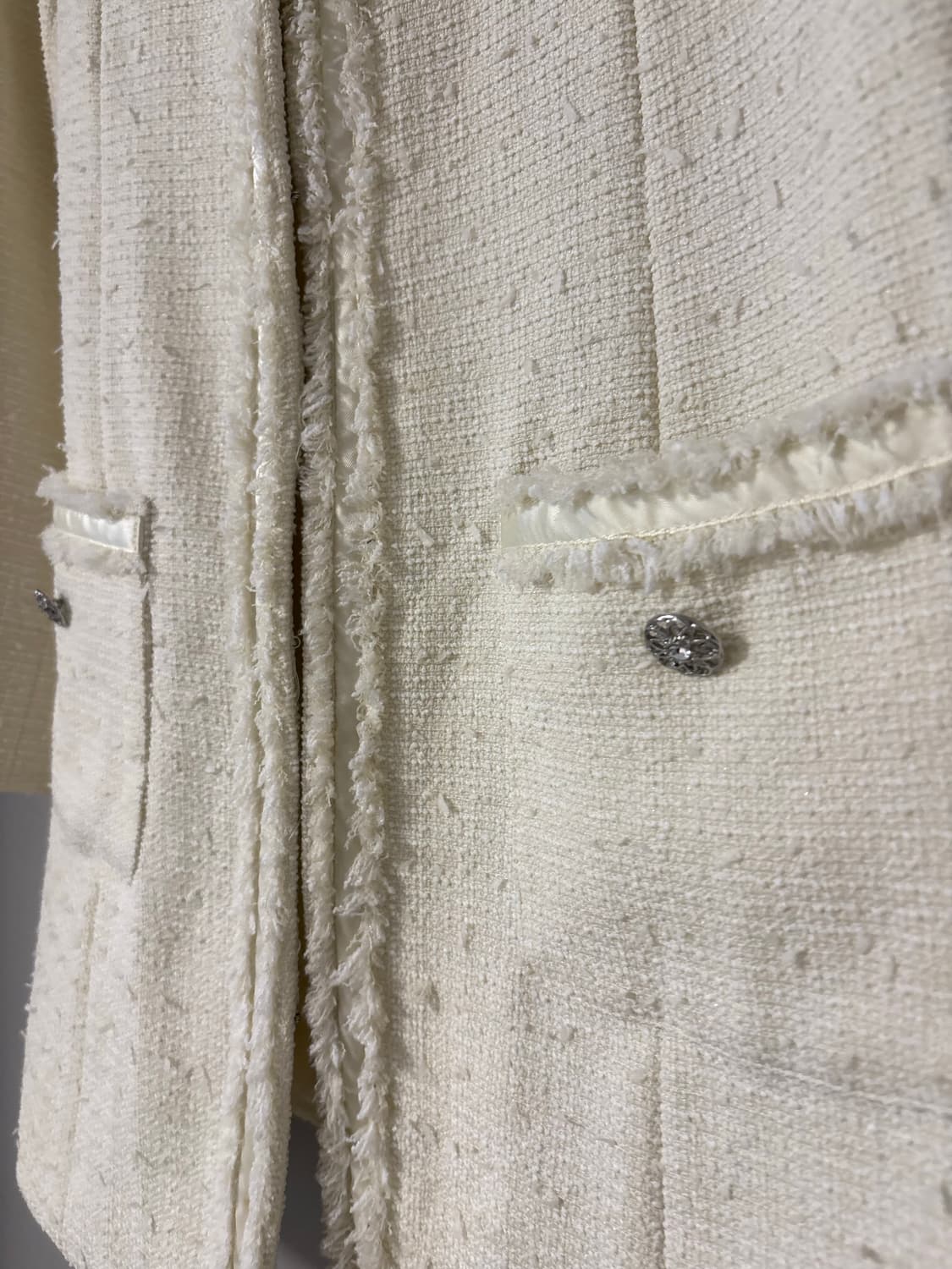 Ivory tweed one-piece jacket   상품이미지3