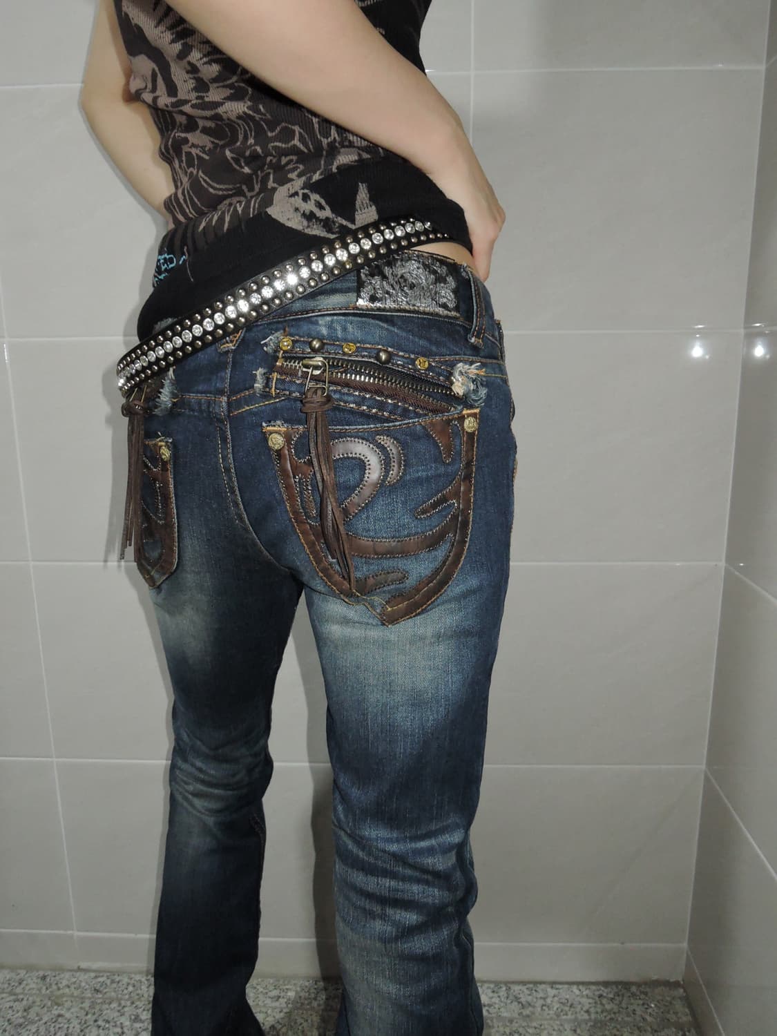 Red Pepper Multi-Zip Low-Rise bootcut 상품이미지1