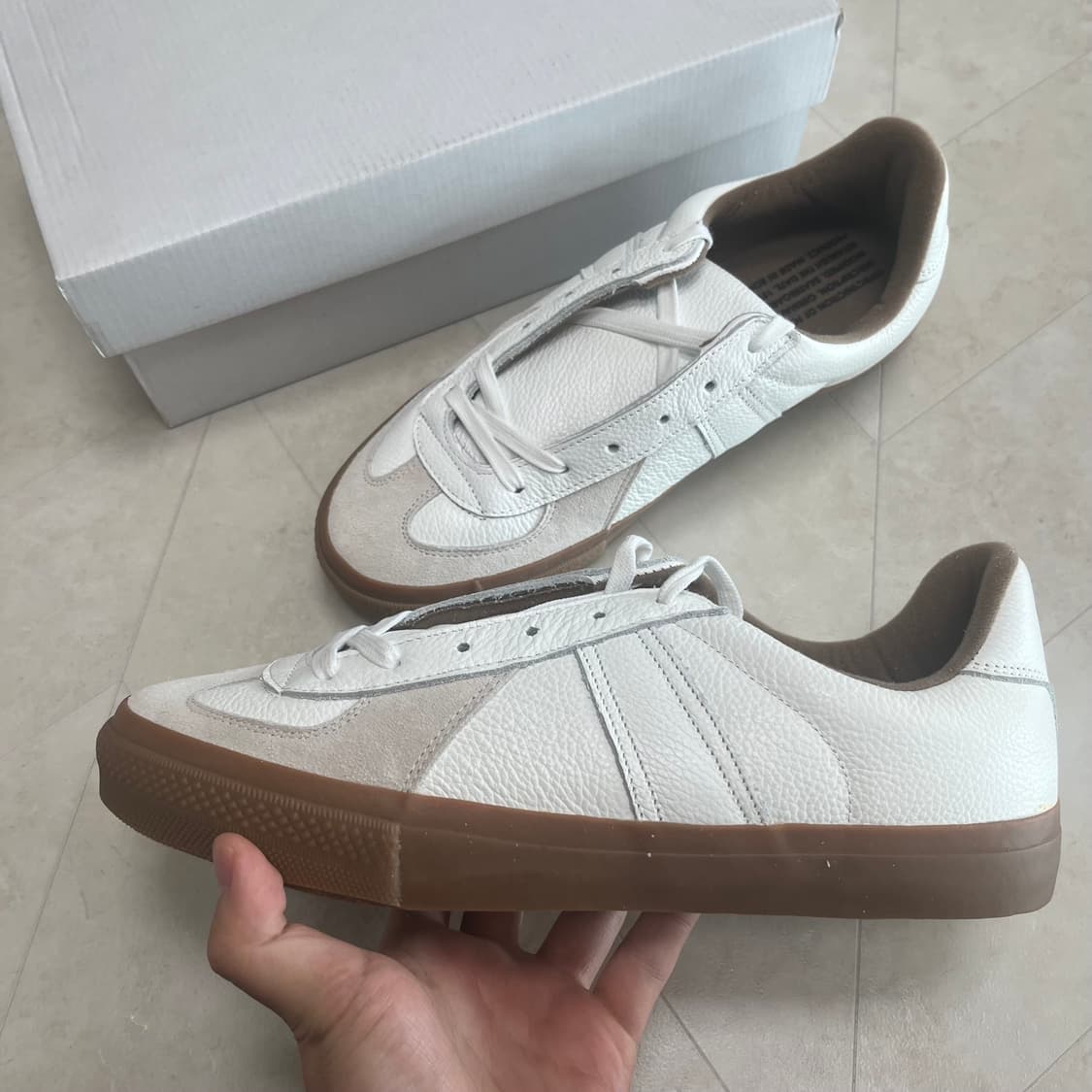 새상품) 리프로덕션오브파운드 독일군 트레이너 4700PL 화이트 상품이미지4