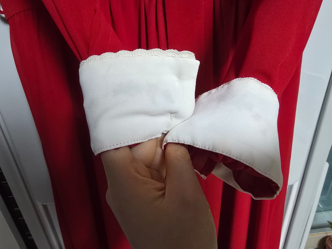 생활한복 하플리 레드 무궁화케이프원피스M 상품이미지3
