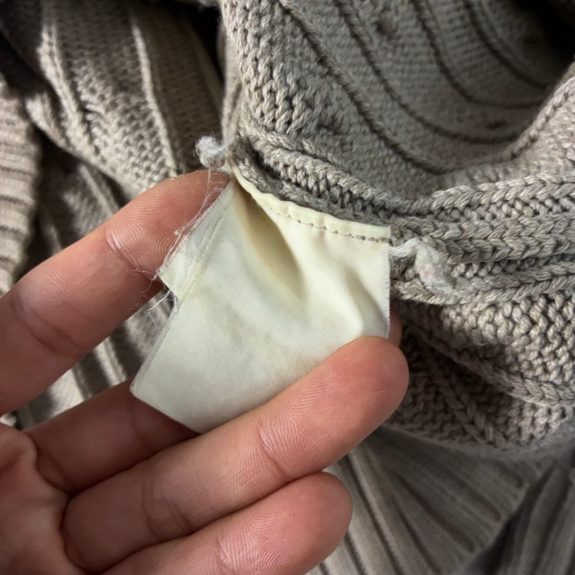 Polo  폴로 랄프로렌 90,s 자수 코튼 베이지 꽈배기 니트  상품이미지5