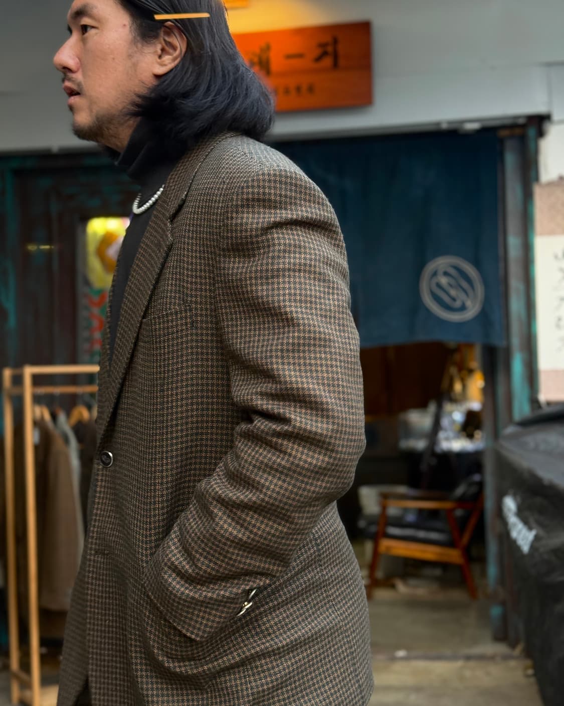 90‘s 로렌스 체크 울 자켓 103-105 상품이미지8