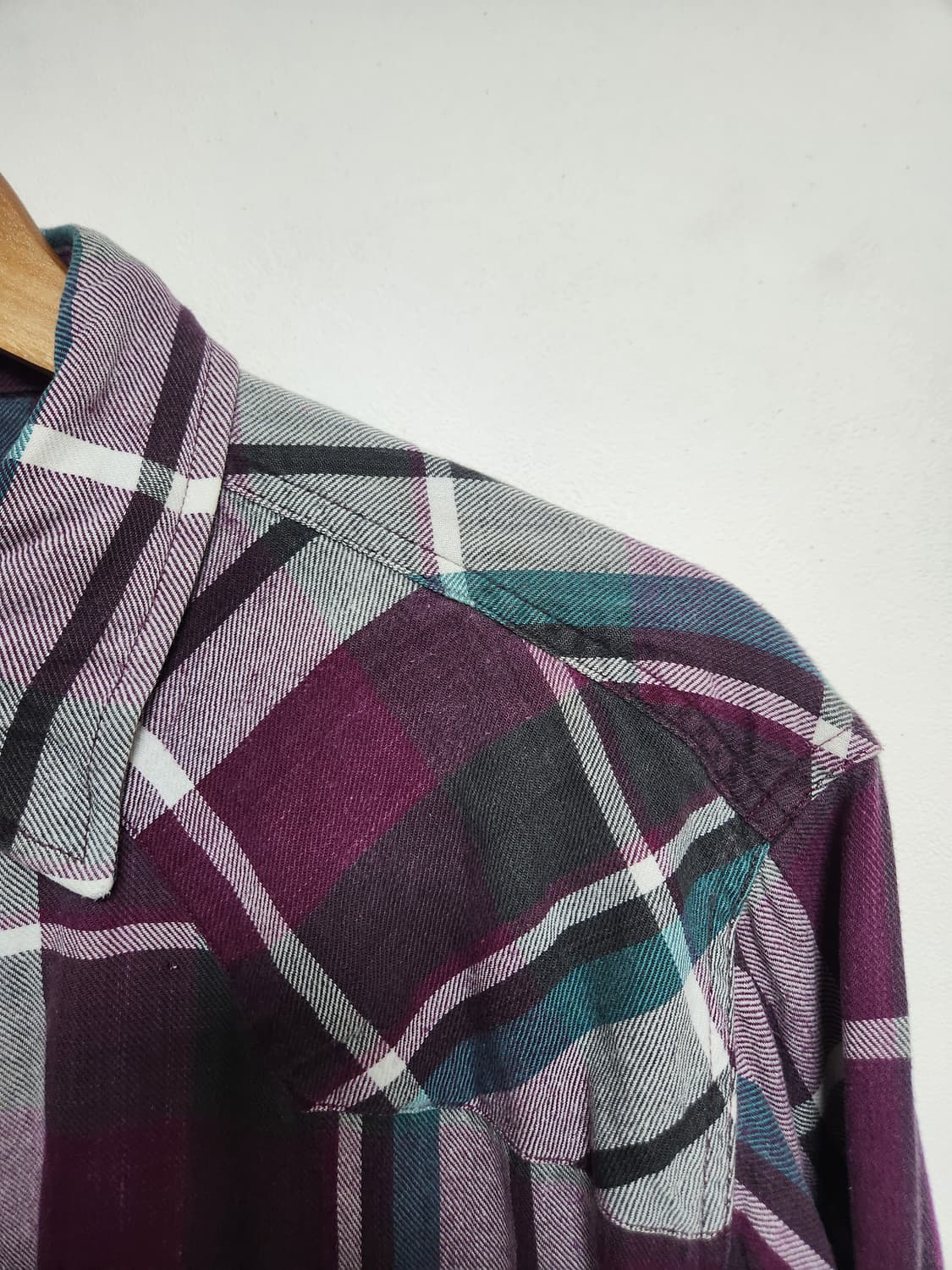 랭글러Wrangler 웨스턴 플란넬 셔츠 XL - S70 상품이미지3