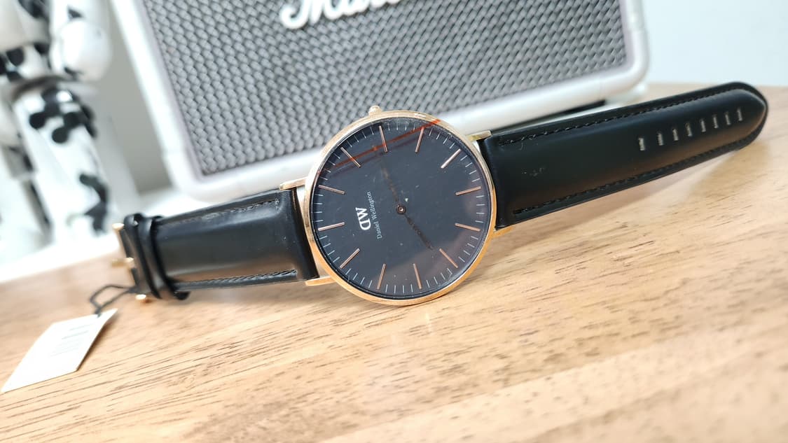 # 다니엘웰링턴 클래식 쉐필드 블랙 로즈골드 남성 명품시계 급처 상품이미지8