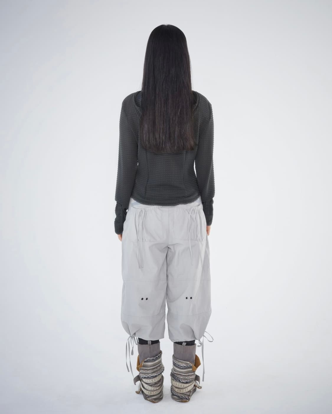 코이세이오 ROUND HOODIE SHIRTS_CHARCOAL 상품이미지4