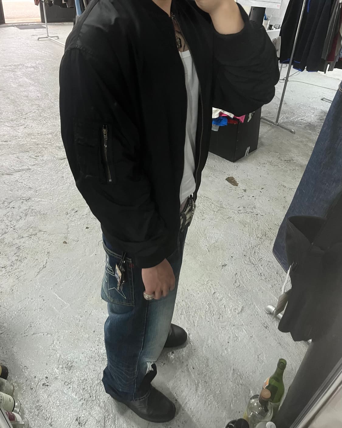 colza nylon ma-1 bomber jacket 상품이미지3