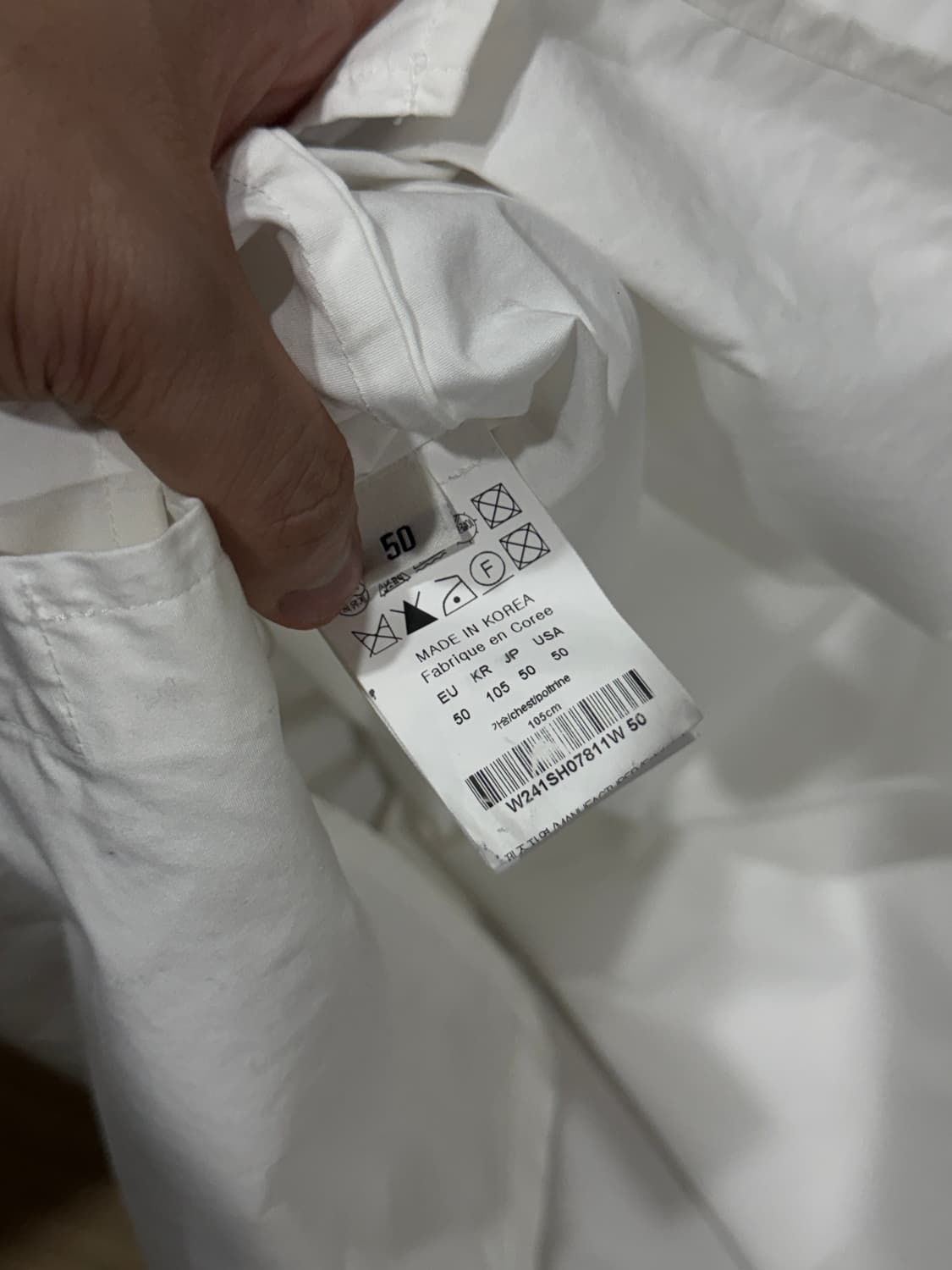 [50] 우영미 22FW 백로고 셔츠 화이트 상품이미지5