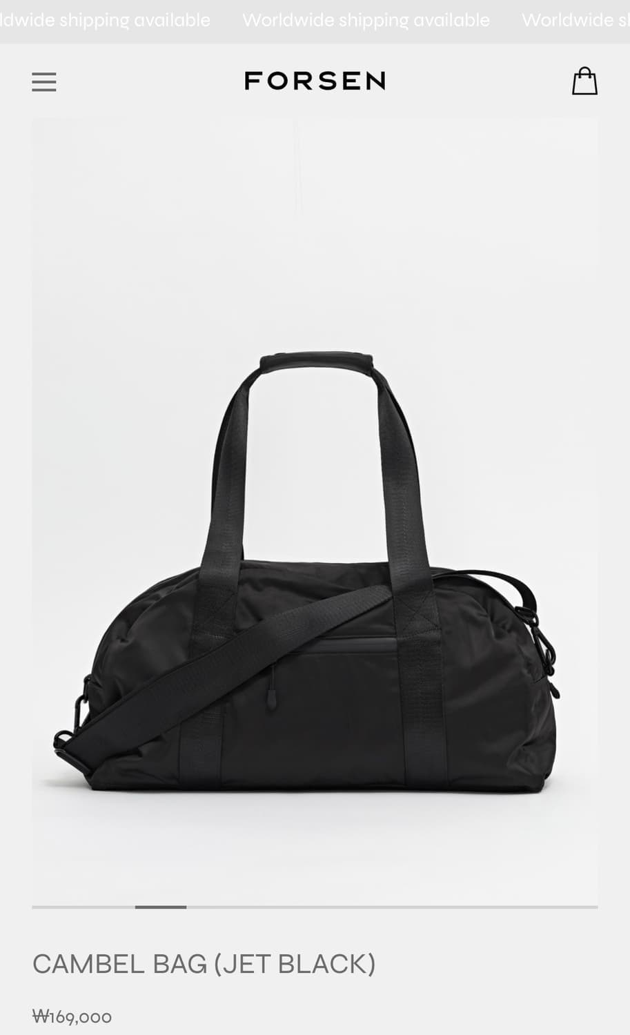 포센 forsen 캠벨백 블랙 상품이미지3