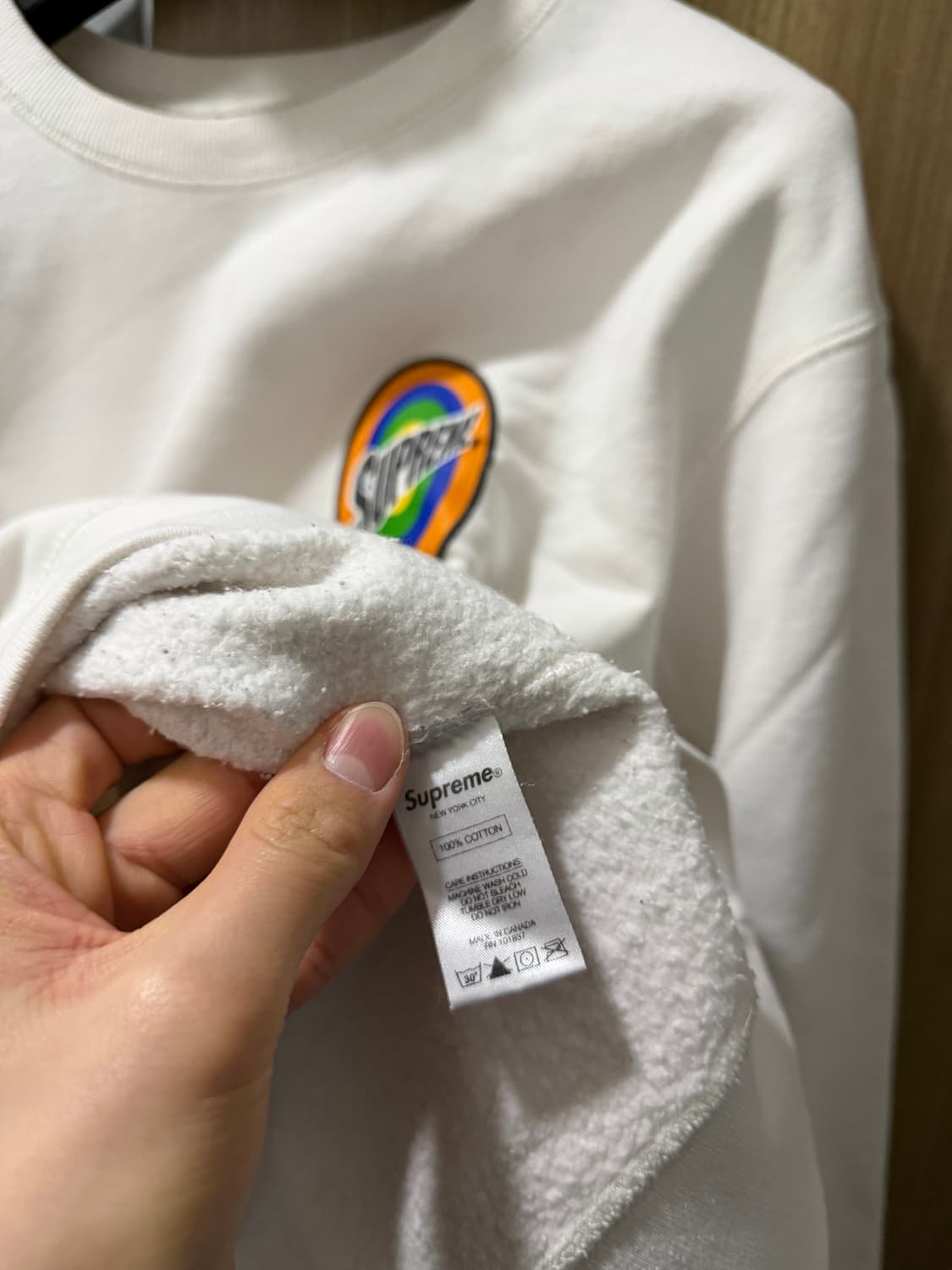 슈프림 [민트급.정품] 서클 (시세 30만) 맨투맨 백로고 L 상품이미지6