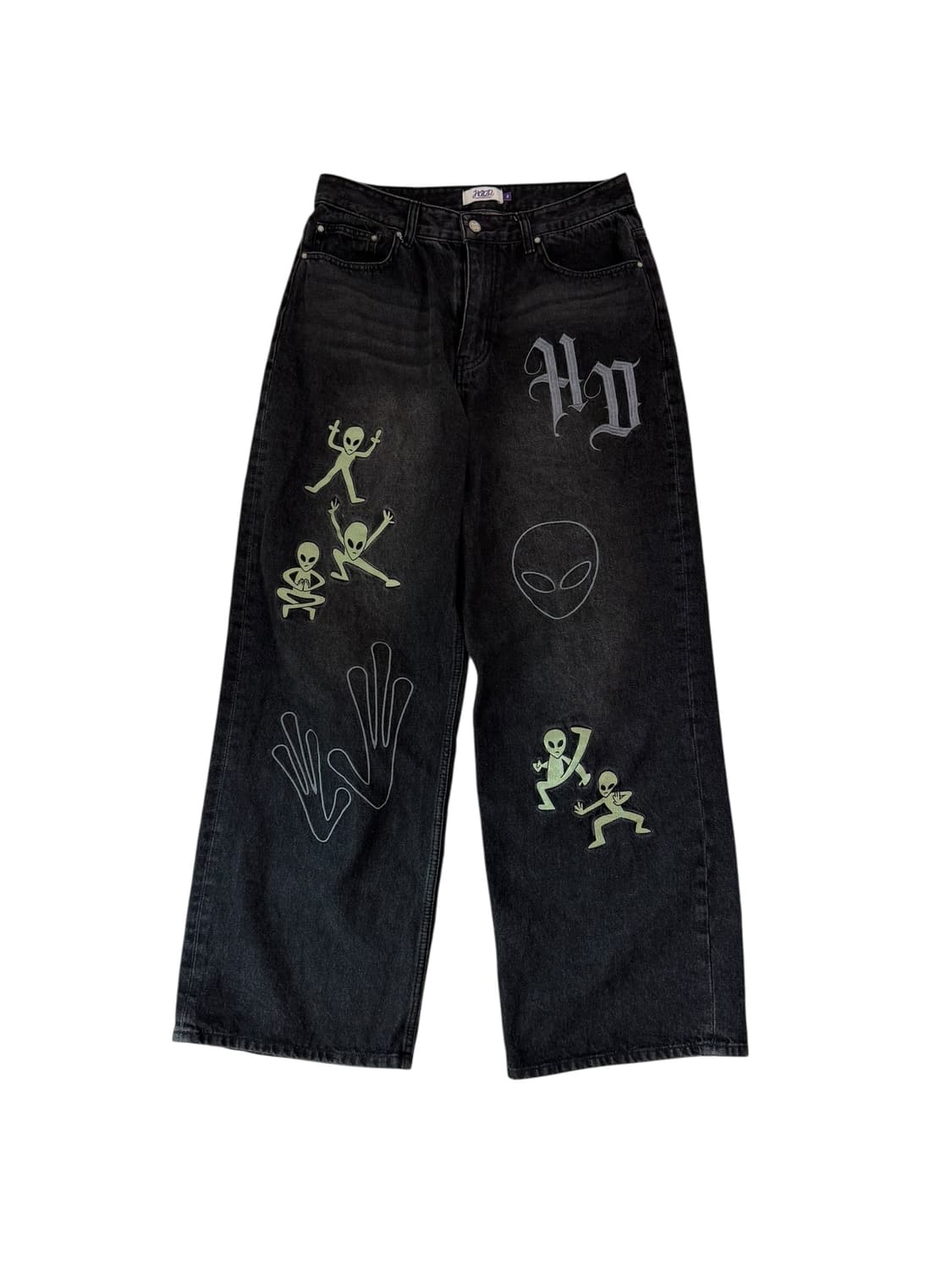 후드후드 에일리언 자수 데님팬츠 상품이미지5