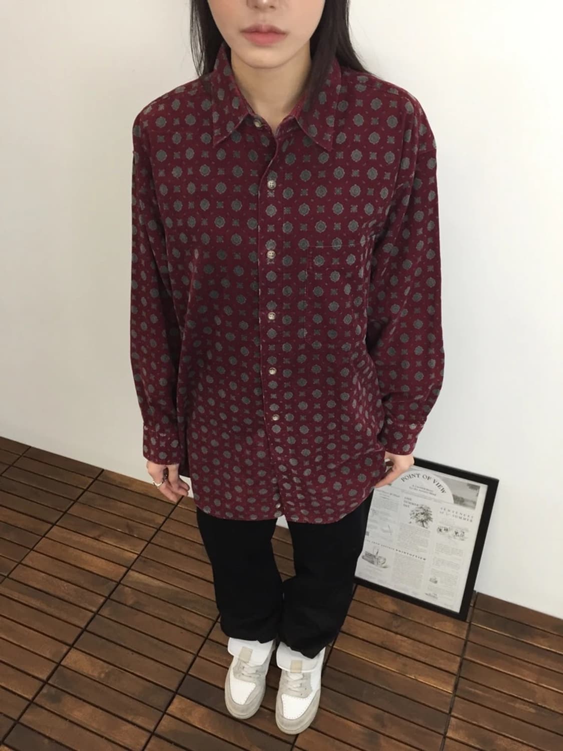 Massimo Dini Corduroy Pattern Shirt 상품이미지2