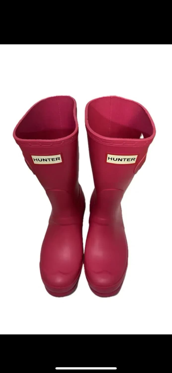 헌터 핑크 부츠 미디부츠 미들부츠 레인부츠 오리지날 숏 상품이미지3