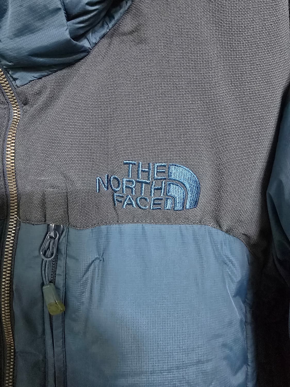 (100) 노스페이스 블루/네이비 후드 구스다운 패딩 자켓 상품이미지4