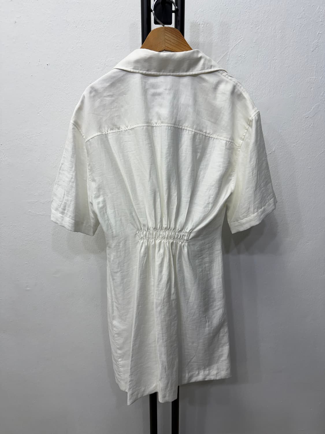 정품) 산드로 화이트 셔츠형 원피스 34 상품이미지5