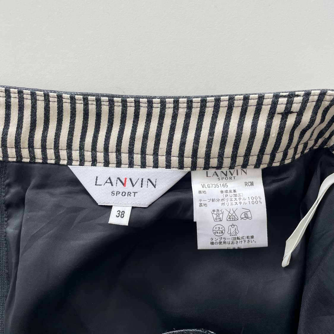 랑방 블랙 레자 미니 스커트 상품이미지8