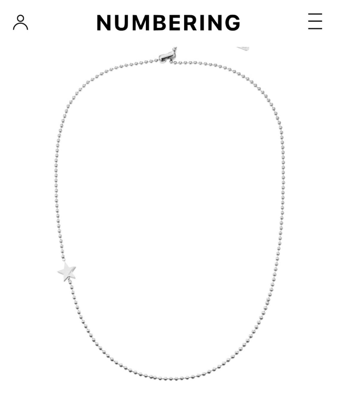 넘버링 star ball chain necklace 상품이미지1