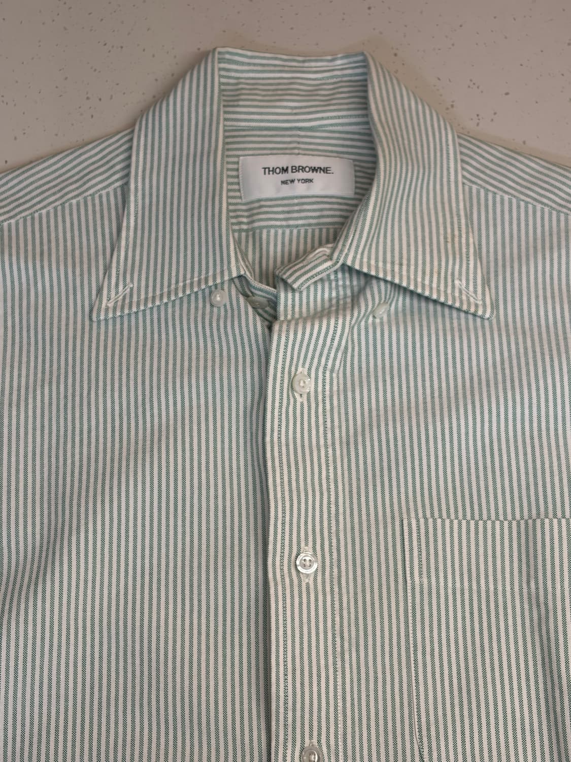 09‘ 톰브라운 아카이브 그린 스트라이프 셔츠 [size 2] 상품이미지1