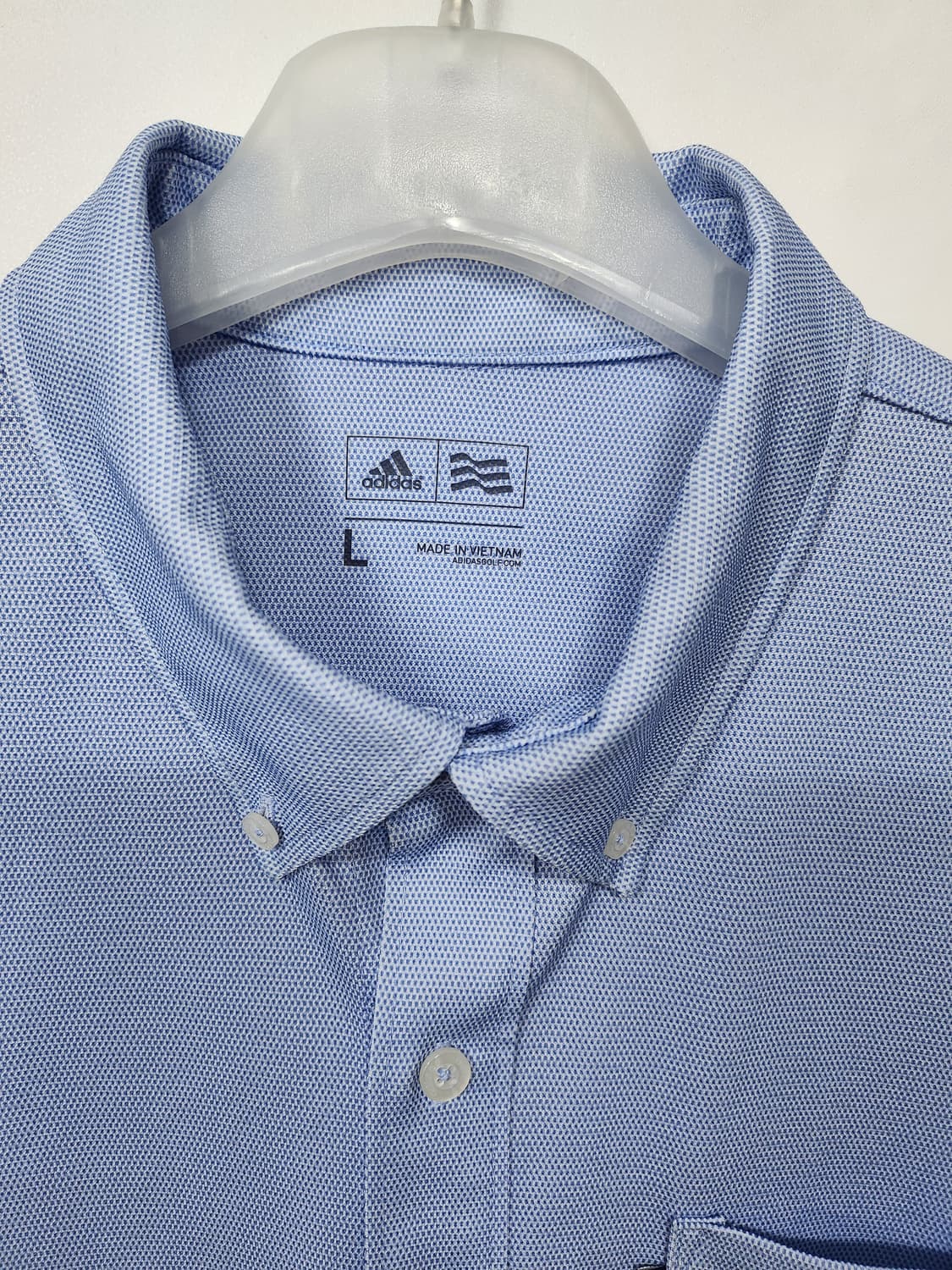 아디다스 골프  기능신축성 블루 반팔 셔츠 100 L 새제품급 상품이미지7