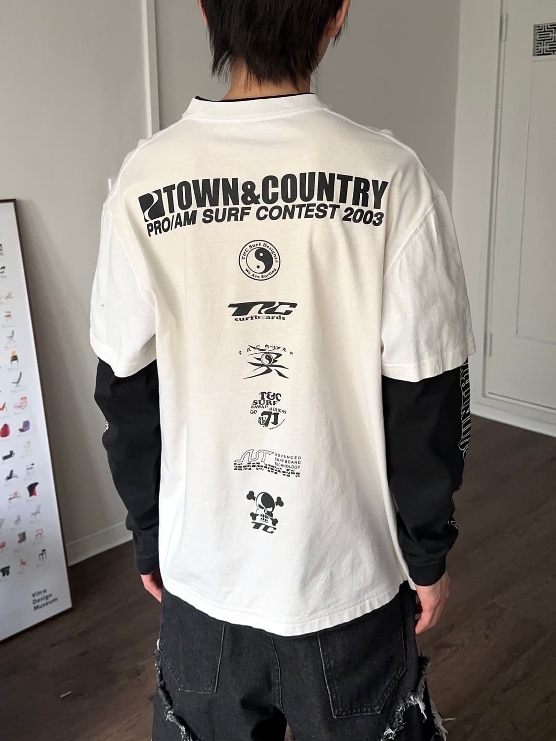 T&C Surf Club 스펠 아웃 레이어드 티셔츠 상품이미지6