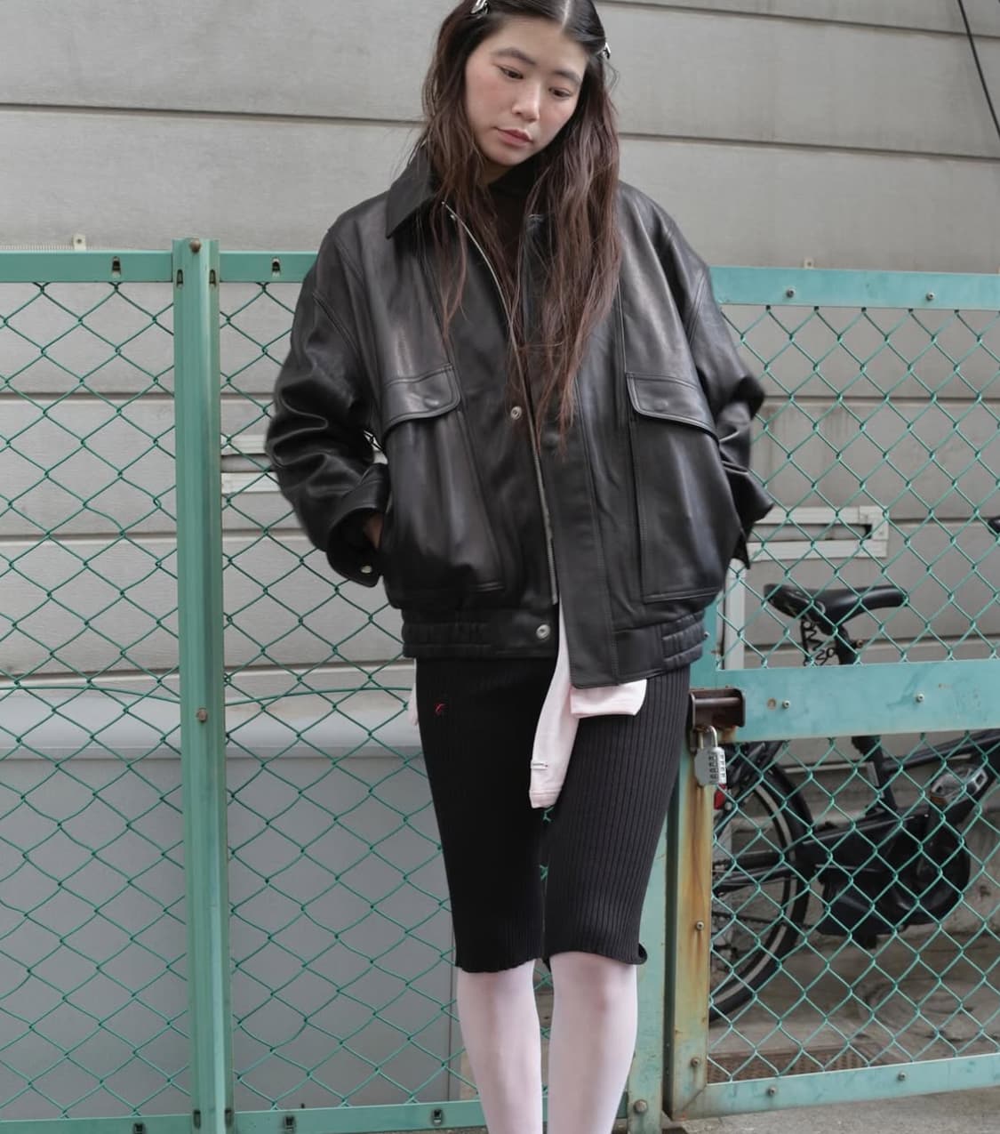 캐롤쇼페 램스킨 데디 레더 자켓  상품이미지1