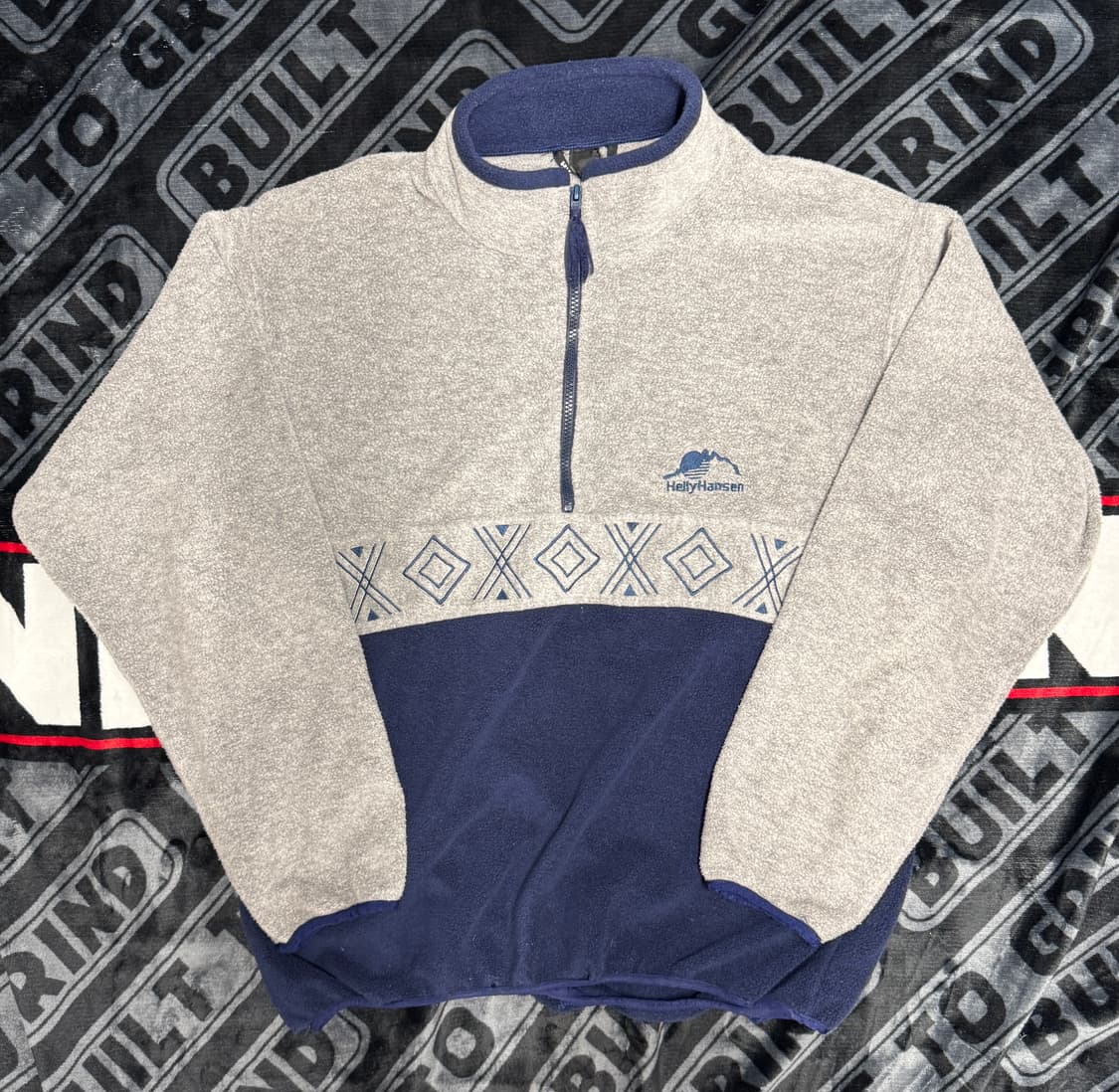 헬리 한센 쿼터 짚 플리스 풀오버 그레이 네이비 상품이미지1