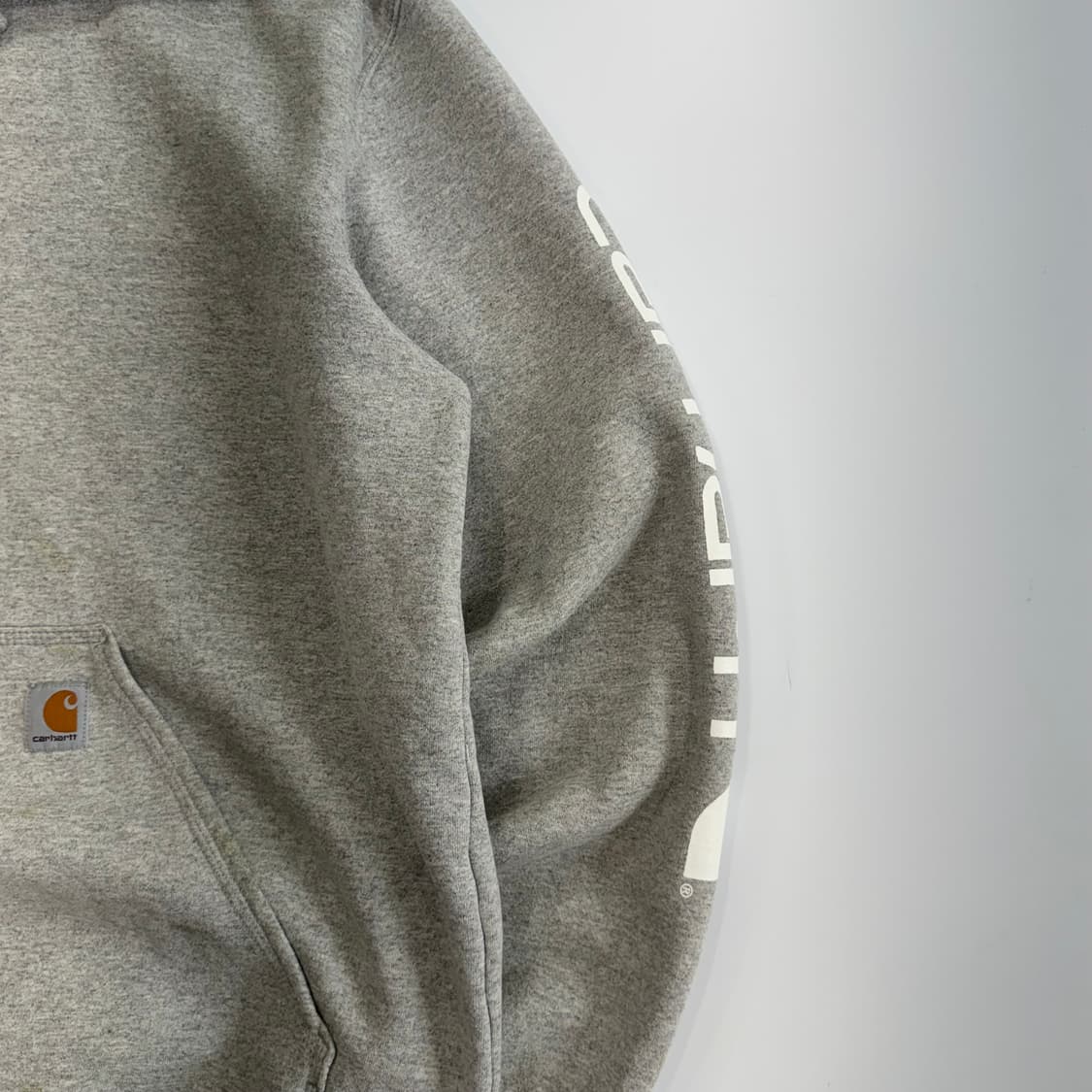 Carhartt 칼하트 사이드로고 그레이 후드티 상품이미지5