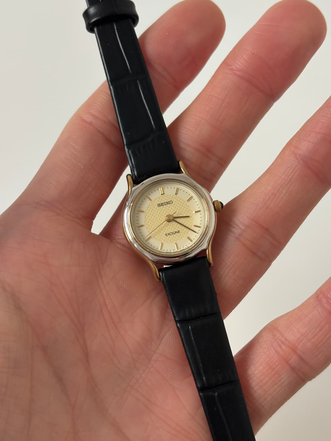 90s Exceline Silver Bezel Ladies Quartz 상품이미지1